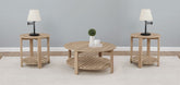 Orleans Furniture - Coaster - Fowler 3-piece Round Coffee and End Table Set Natural - 710288-S3